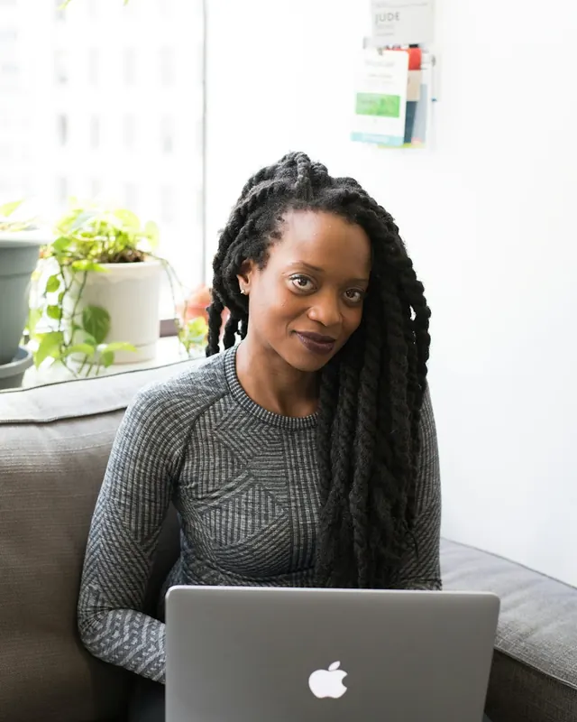 A student working on a laptop